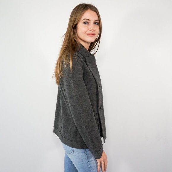 EILEEN FISHER Merino Wool Double Breasted Jacket - Picture 3 of 5